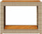 vidaXL Tuinbijzettafel met houten blad 100x40x75 cm poly rattan beige