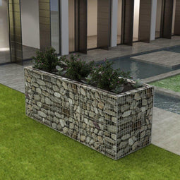 vidaXL - Gabion - plantenbak - verhoogd - 270x90x100 - cm - staal