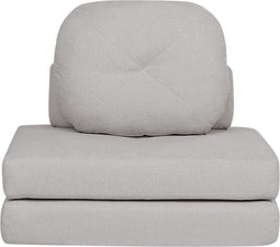 OLDEN - Slaapbank - Lichtgrijs - Polyester