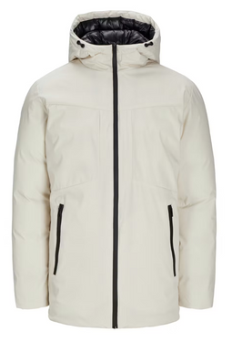 Jack & Jones Planet Parka - Herenjas - Imitatiedons - Crème