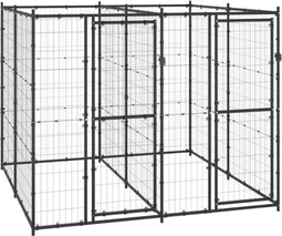 vidaXL - Hondenkennel - 4,84 - m² - staal