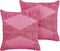 RHOEO - Sierkussen set van 2 - Roze - 45 x 45 cm - Katoen