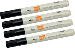 Nobo Whiteboard Markers - Droog uitwisbaar - Ronde punt 3 mm - Zwart (4 stuks)