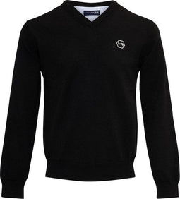 Mario Russo Pullover - Zwart - Maat XXL - Italiaanse Schnit - 85% Katoen Pullover
