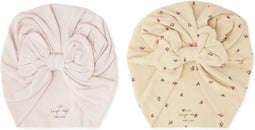 Konges Slojd - Muts - 2 Pack - Bambi Bonnet - Bloom/Lavender Mist - Maat 6-9 mnd