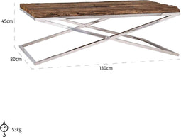 Richmond Interiors Salontafel Kensington (Silver)