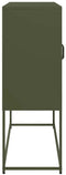 vidaXL - Dressoir - 100,5x39x107 - cm - koudgewalst - staal - olijfgroen
