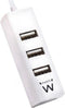 Ewent EW1122 - Mini USB 2.0 Hub - 4-poorts - Wit