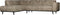 BePureHome Statement Hoekbank Links - PU - Elephant Skin - 77x274x210