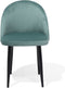 VISALIA - Eetkamerstoel - Groen - Fluweel