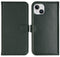 Selencia iPhone 15 Plus - Echt Lederen Bookcase - Schokbestendig - Groen