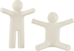 J-Line kapstok - kunststof - wit - 2 stuks