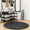 vidaXL - Vloerkleed - PAMPLONA - shaggy - hoogpolig - modern - Ø - 160 - cm - antraciet