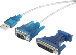 Renkforce RF-4222053 - USB 1.1 Adapter - D-sub 9-polig naar D-sub 25-polig - Zwart