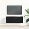 vidaXL - Zwarte - Eiken - TV-meubel - 80x30x30 - cm - Gemaakt - van - Engineered - Wood