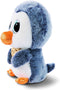 Nici pluche knuffel - Pinguin Sniffy - wit/blauw - 15 cm
