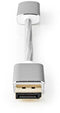 Nedis CCTB37150AL02 - DisplayPort naar HDMI kabel - 20cm - Zilver