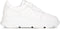 PS Poelman JARA - Dames sneakers - Chunky zool 4 cm - Wit
