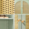 SoBuy FSB72-GR - Schoenenkast - 4 Lades 2 Deuren Rattan Groen