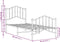 vidaXL - Bedframe - met - hoofd- - en - voeteneinde metaal - wit - 90x190 - cm