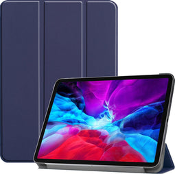 imoshion Tablet Hoes - Geschikt voor iPad Pro 12.9 (2020) / Pro 12.9 (2018) - Trifold Bookcase - Donkerblauw