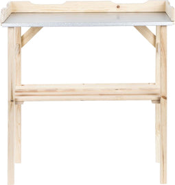 Haushalt Tuinwerktafel - 82 x 38 x 78 cm - Oppottafel - Houtkleur