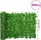 vidaXL - Balkonscherm - met - groene - bladeren - 200x75 - cm
