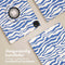 imoshion Tablet Hoes - Geschikt voor iPad Pro 11 (2022) / Pro 11 (2021) / Pro 11 (2020) / Pro 11 (2018) - 360° Draaibare Design Bookcase 2.0 - White Blue Stripes