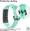 iMoshion Bandje Geschikt voor Honor Band 4 - iMoshion Siliconen band zwarte gesp met design met installatiehulp - Turquoise