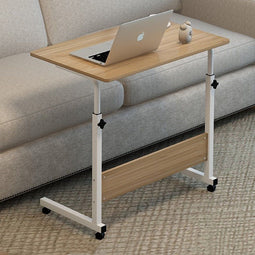 Ceruzo Laptoptafel - Verrijdbaar Bedtafel - Verstelbaar 60-80cm - 60x40cm - Houtlook