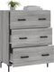 vidaXL - Dressoir - 69,5x34x90 - cm - bewerkt - hout - grijs - sonoma - eikenkleurig