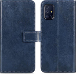 iMoshion Hoesje Geschikt voor Samsung Galaxy M31s Hoesje Met Pasjeshouder - iMoshion Luxe Bookcase - Donkerblauw