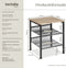 tectake® Bijzettafel - Industrieel design - 1 plank en 2 roosterplanken - Lichtbruin