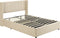 Savona Gestoffeerd Bed - 200 x 120 cm - Bedlade - Beige