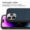 Accezz iPhone 14 Pro Max - Premium Leather Card Slot Backcover - Echt Nappa leer - Donkerblauw