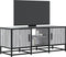 vidaXL - Tv-meubel - 100x35x41 - cm - bewerkt - hout - metaal - grijs - sonoma - eiken