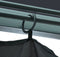 vidaXL - Prieel - met - gordijn - 300x300 - cm - aluminium - antraciet