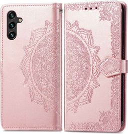 iMoshion Hoesje Geschikt voor Samsung Galaxy A13 (5G) / A04s Hoesje Met Pasjeshouder - iMoshion Mandala Bookcase - Rosé Goud