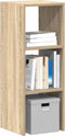 vidaXL - Boekenkast - stapelbaar - 30x30x80 - cm - bewerkt - hout - sonoma - eiken