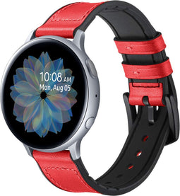 iMoshion Echt lederen bandje Galaxy Watch 40/42mm / Active 2 42/44mm / Watch 3 41mm - Rood