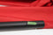 Mica Decorations Kim Gestreepte Parasol met Draagtas - Stokparasol 238 x 235 cm - Tuin of Balkonparasol - Polyester, Staal - Rood