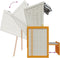 vidaXL - Strandstoel - met - kussens - poly - rattan - en - hout - wit - en - grijs