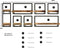 HSM Collection Wandplanken Levels Live Edge B Naturel/Zwart Acacia/Ijzer