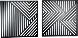 Wanddecoratie Abstract | zwart