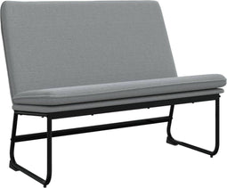vidaXL - Bankje - 100x75x76 - cm - stof - lichtgrijs