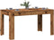 vidaXL - Eettafel - 140x74,5x76 - cm - bewerkt - hout - oud - houtkleurig