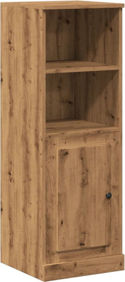 vidaXL - Hoge - kast - 36x35,5x103,5 - cm - bewerkt - hout - artisanaal - eikenkleurig