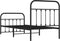 vidaXL - Bedframe - met - hoofd- - en - voeteneinde - metaal - zwart - 90x200 - cm