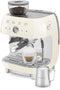 Smeg EGF03CREU - Espressomachine met bonenmaler - 19 bar druk - Crème