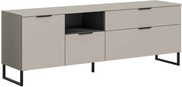 Furnilux Noida Lowboard - TV meubel - Praktische indeling - Zwart - 41x185x64cm